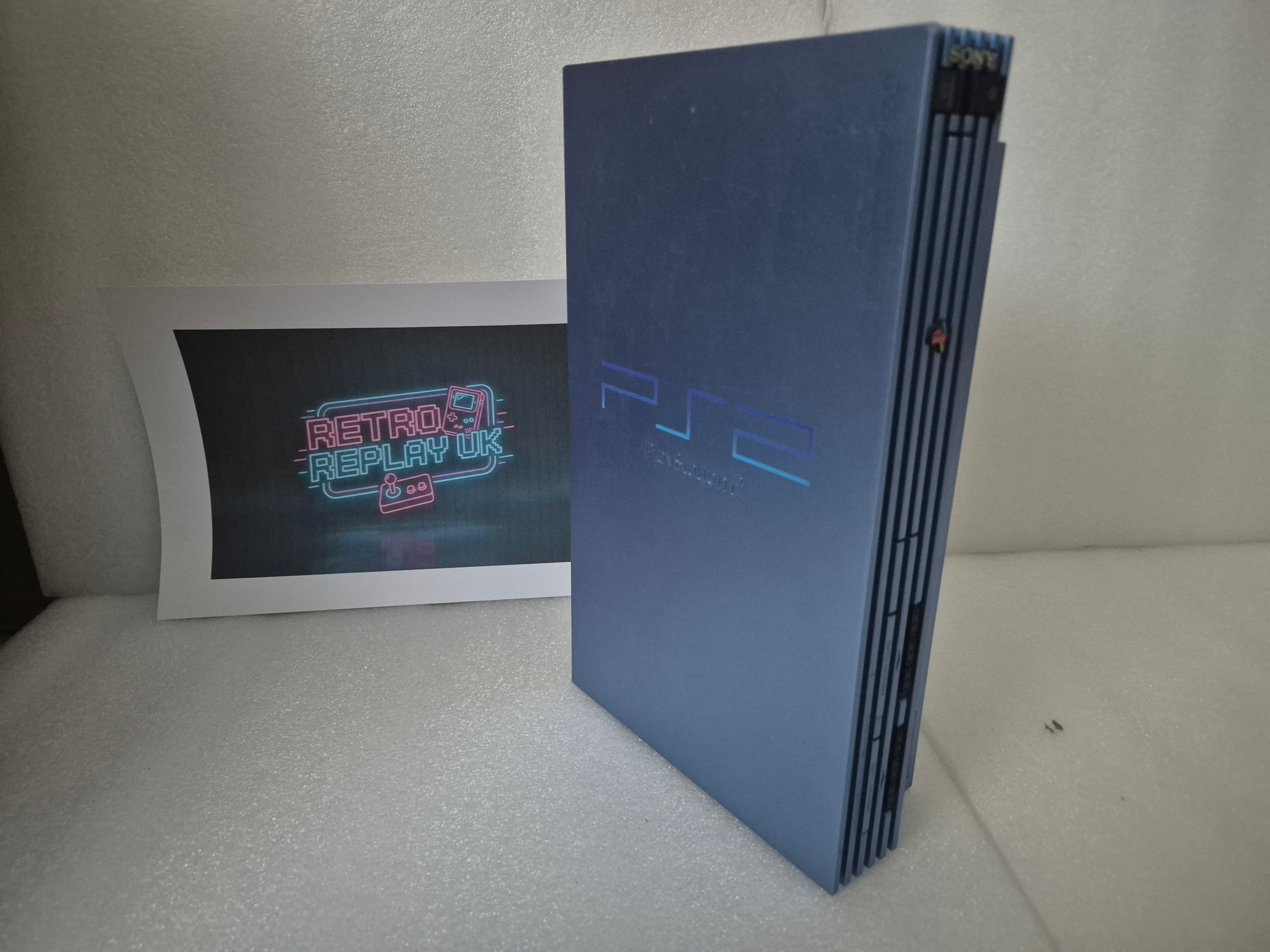Console Sony PlayStation 2 Aqua Bleue | PAL | Édition Limitée | Système PS2 de Collection | Variante de Couleur Rare