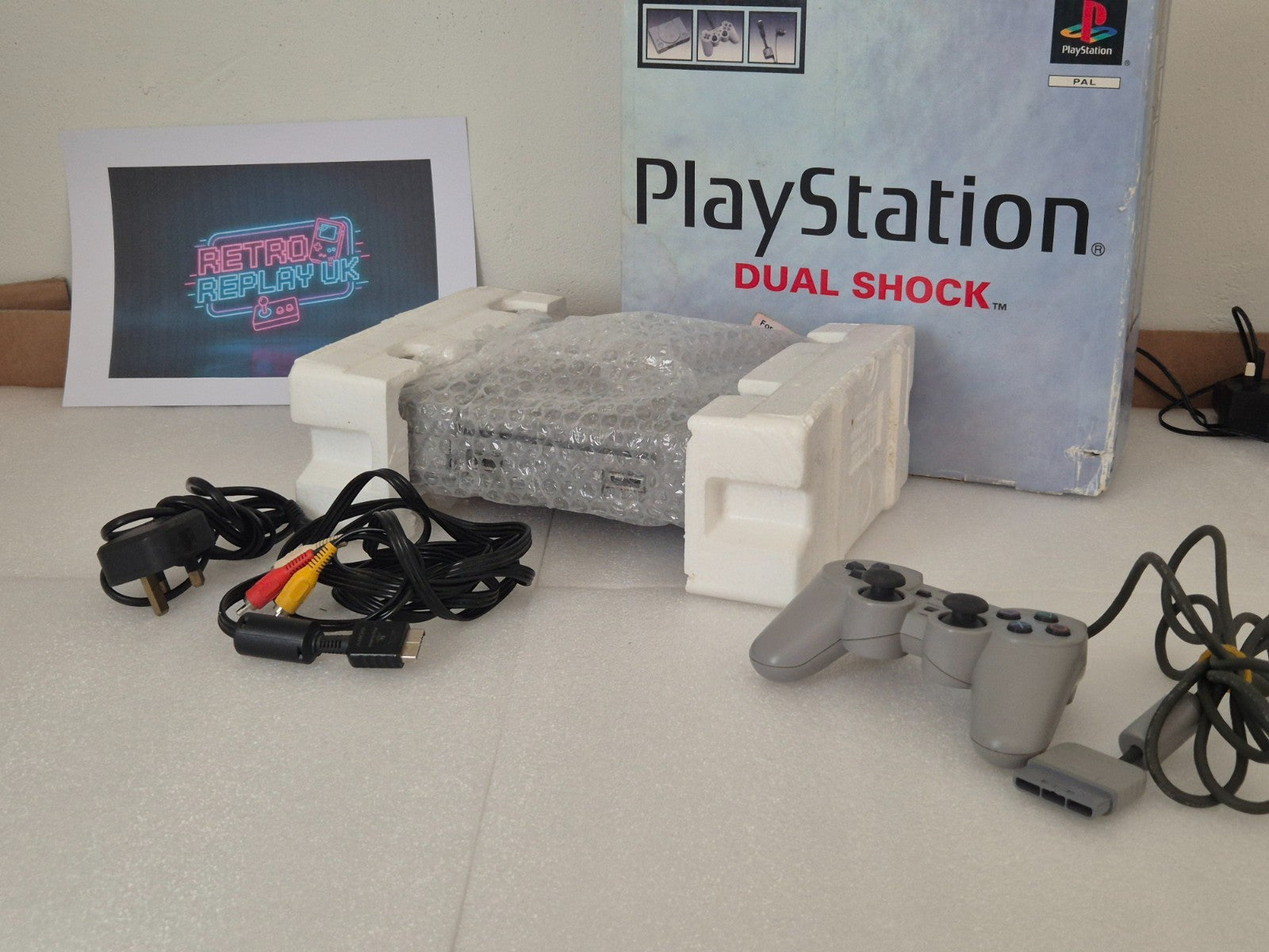 Sony PlayStation PS1 Console Boxed PAL UK Tested Working Controller Cables Retro