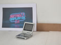 Nintendo Game Boy Advance SP Silver Tribal Console AGS Handheld Tested Working
