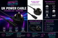 UK 3 Pin Figure 8 C7 Power Cable Lead | PS2 PS3 Xbox TV Console | Brand New