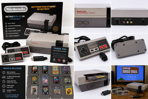 Nintendo NES Custom Build – RetroReplay UK – console, controllers, games and HDMI setup