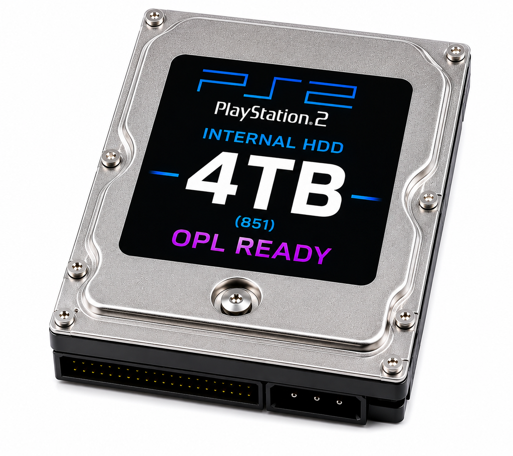 PlayStation 2 Internal HDD Bundle – 1TB | OPL Ready | 400+ Games Preloaded