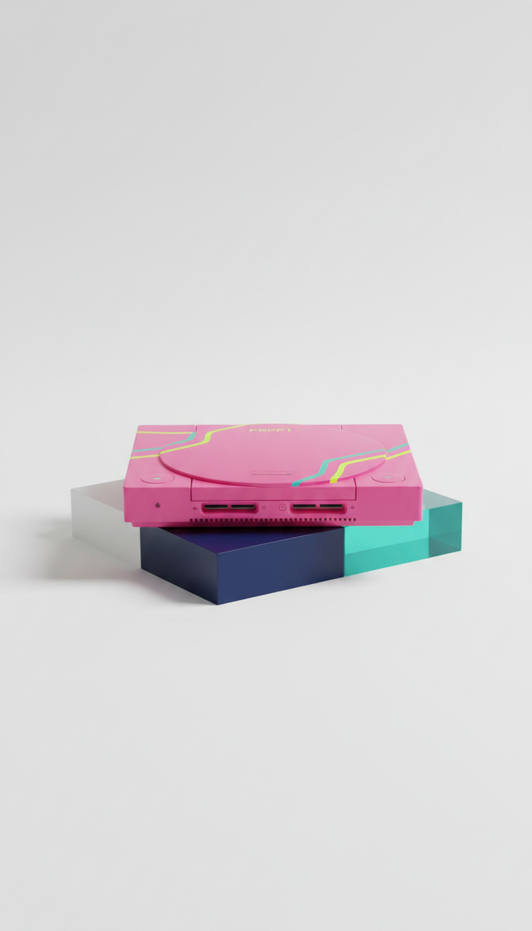 Rave Pink custom PlayStation 2